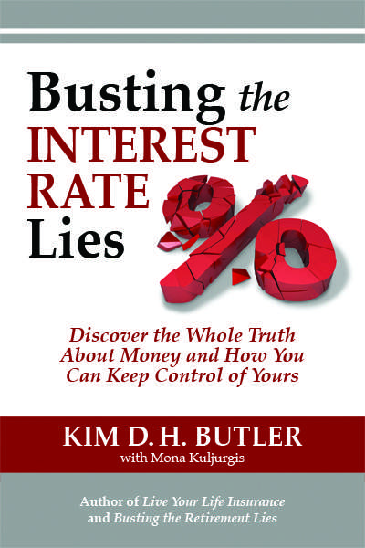 The front cover of the book Busting the Interest Rate Lies, where you can learn 7 reasons not to pre-pay your mortgage. Answer the question, should you pay off your mortgage early?